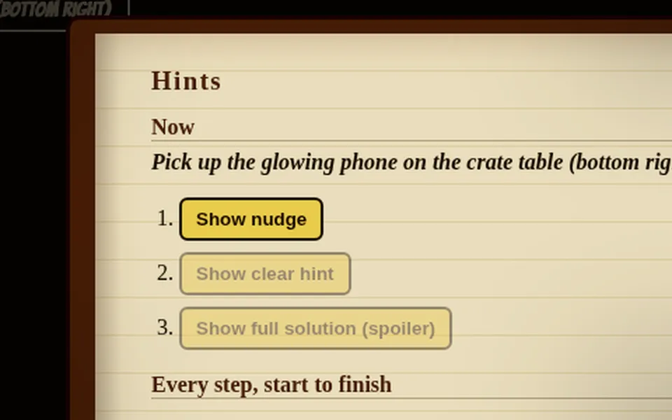 Use the hints book.